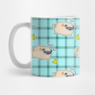 Bork Bork Pug Pattern Mug